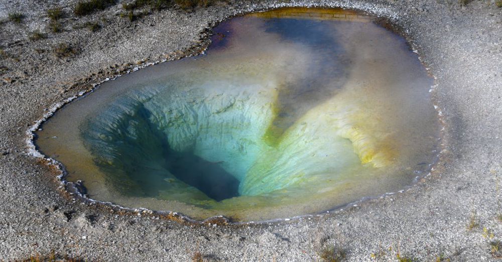 Thermal Benefits - Aerial Shot of a Hot Spring in Yellowstone National Park in USA