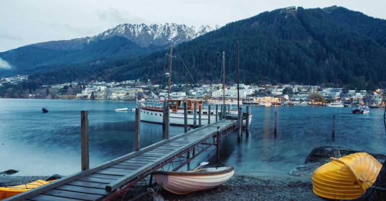 Queenstown - Brown Wooden Dock on Seashore
