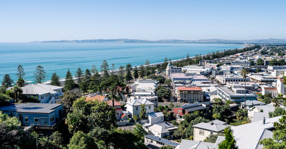Napier - Aerial View of the City of Napier, New Zealand