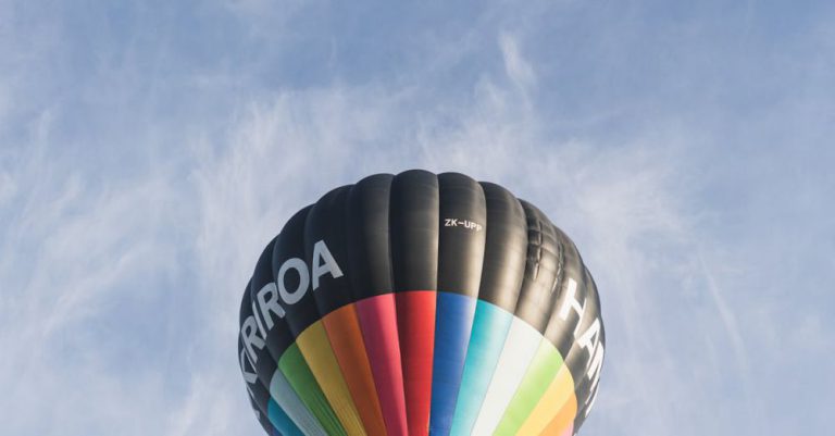 Maori Festivals - Kirikiriroa Hot Air Balloon Against the Blue Sky